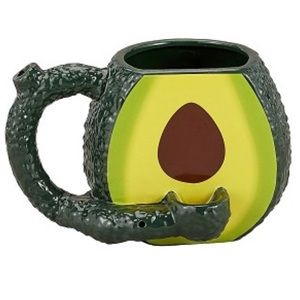 Avocado Roast and Toast Ceramic Coffee Cup with Attached Bowl NEW IN BOX